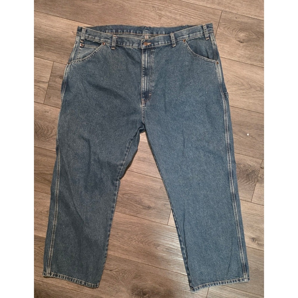 Dickies Mens 44 Carpenter Jeans Blue Denim Relaxed Fit Utility Work Pants